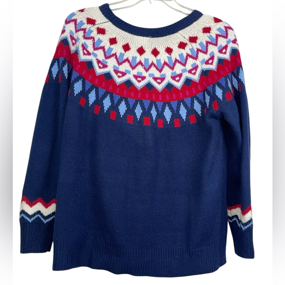 St. John’s Bay crew neck fair isle pattern holiday sweater. Worn 2X size 1X GUC